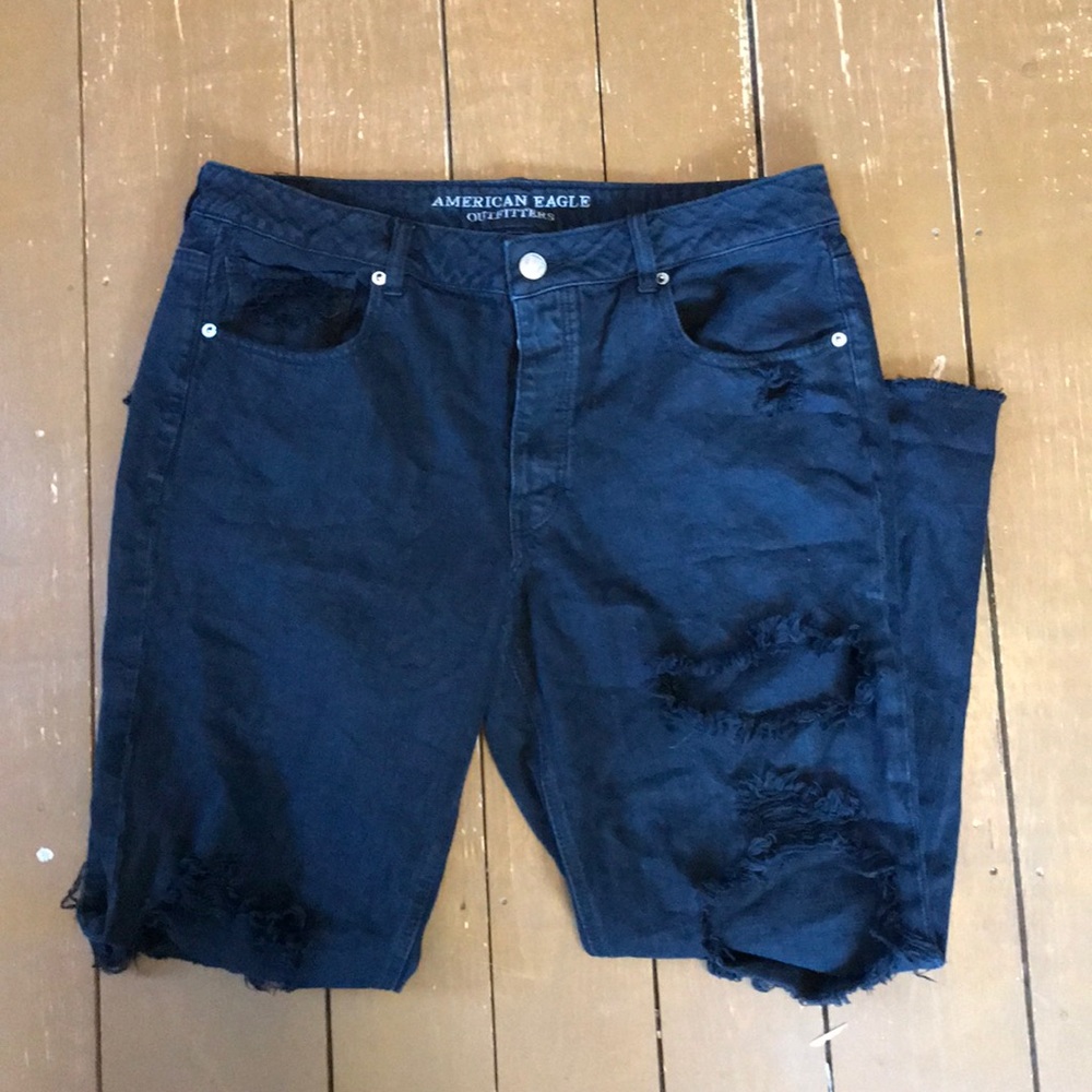 American Eagle destroyed jeans in black
